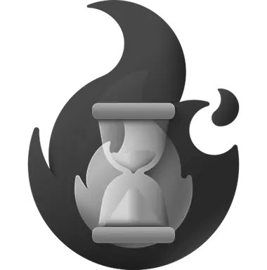 أيقونة نار رمادي